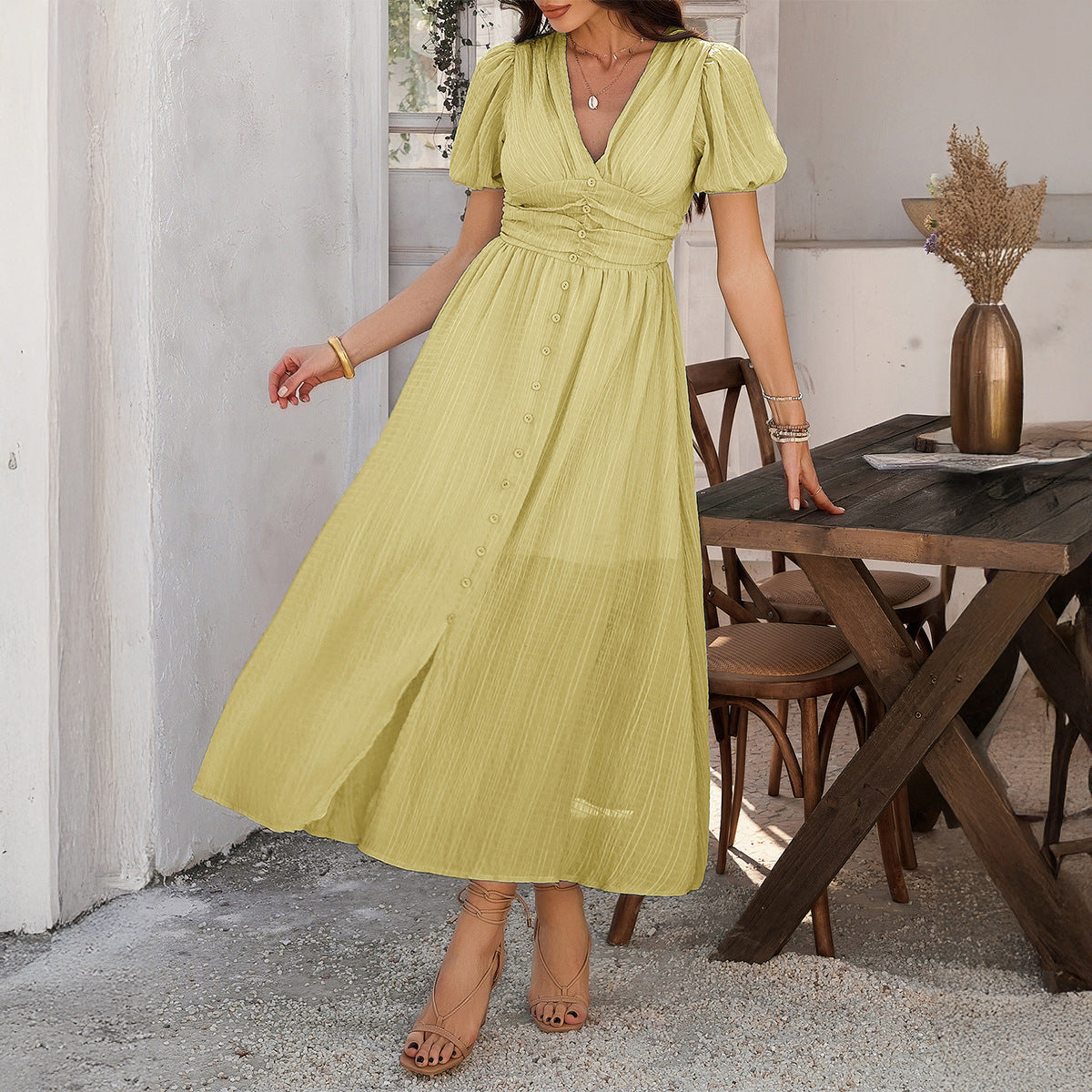 Robe Longue Été Femme – Élégante & Décontractée avec Fente
