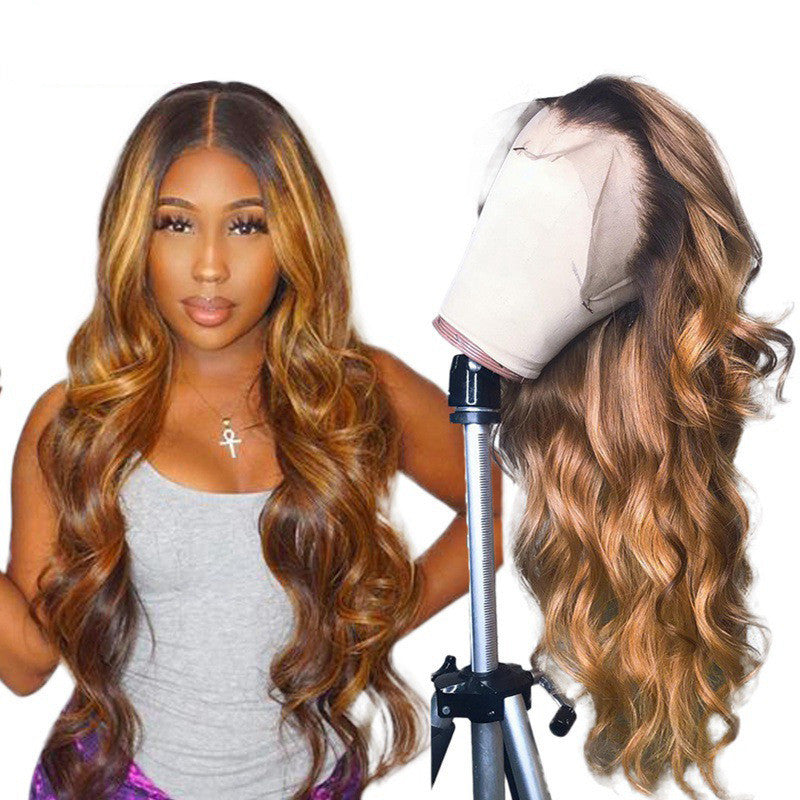 Perruque Lace Front Ondulée Ombré – Cheveux Humains Luxe