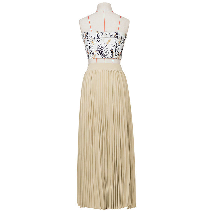 Ensemble Bustier & Jupe Plissée - Chic Estival