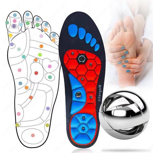 Semelles Magnétiques Réflexologie – Massage Pieds, Circulation Sanguine & Soulagement Douleurs