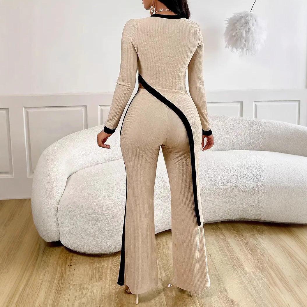 Ensemble Élégance Suprême – Tailleur Femme Deux Pièces en Tissu Fluide | Design Haute Couture Inspiré Paris 2025
