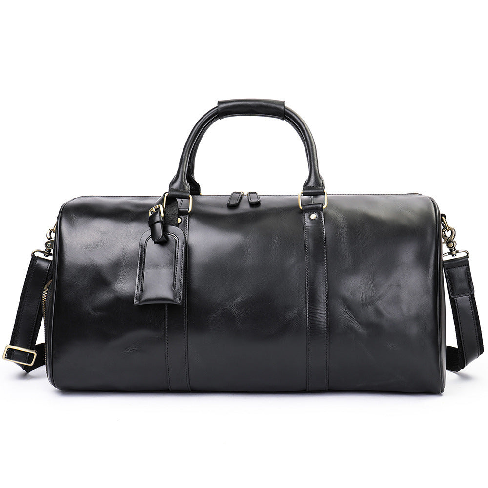 Sac de Voyage Homme en Cuir Véritable – Grande Capacité & Élégance