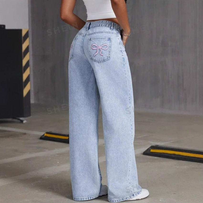 Jean Large Gris Femme – Look Urbain & Décontracté