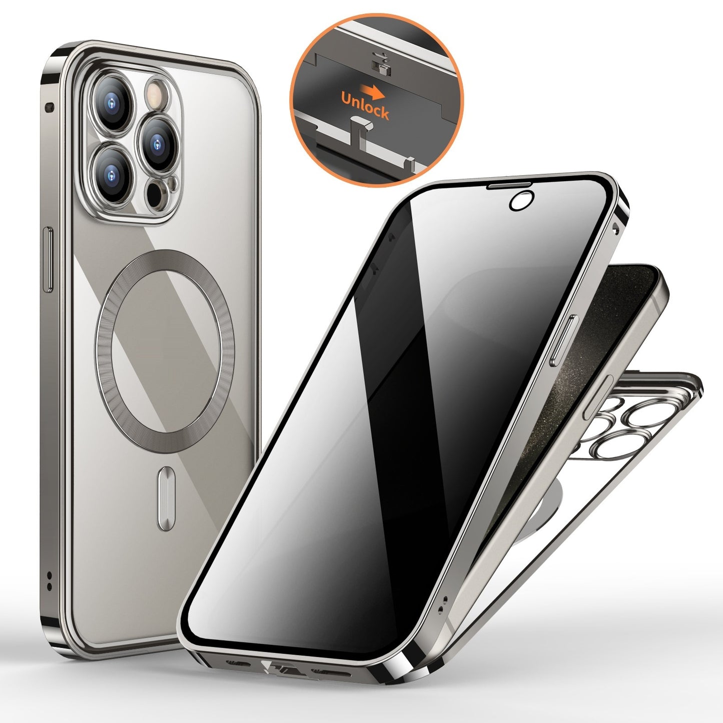 Coque Magnétique Double Face en Verre Trempé – Protection 360°