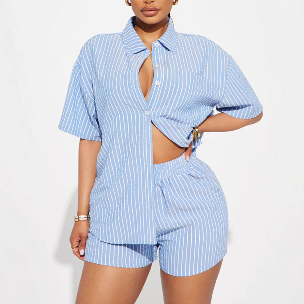 Ensemble 2 pièces été – Short & Chemise oversize fluide | Look tendance 2025