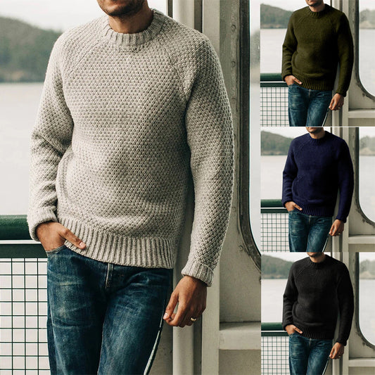 Pull Épais Homme Prestige™ – Élégance et Confort Quotidien