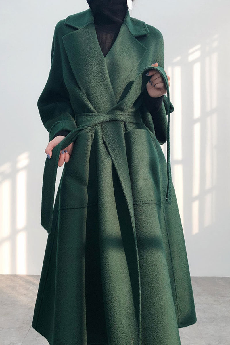 Manteau Long en Cachemire Double Face – Élégance Haut de Gamme