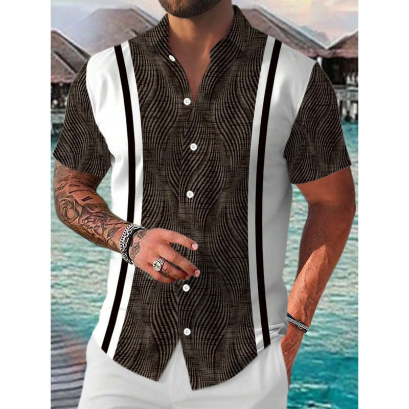 Chemise à Motifs Élégants pour Homme – Style Décontracté et Raffiné