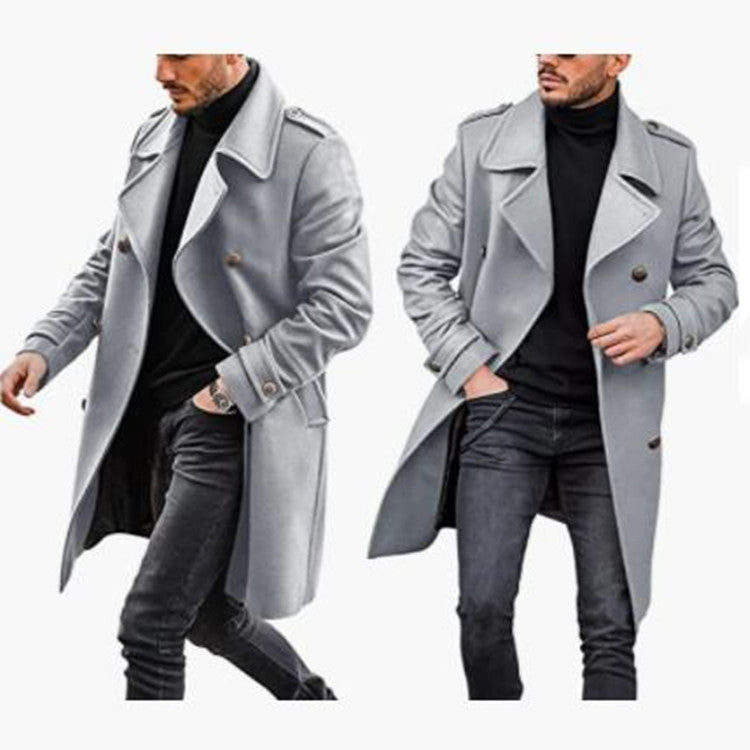 Manteau Long en Laine – Élégance & Chaleur pour Hommes