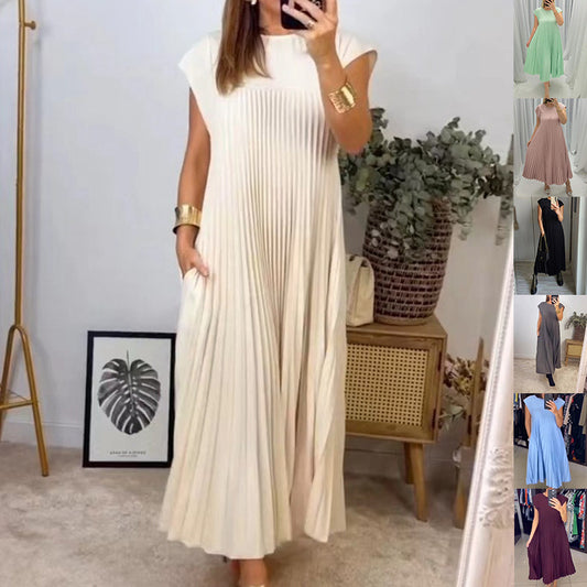 Robe Longue Plissée Élégante – Style Chic & Confort Absolu