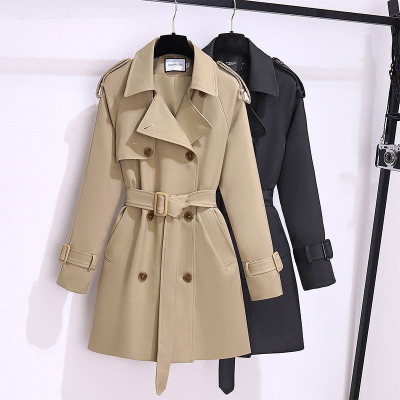 Trench Élégance Parisienne™ – Manteau Court à Ceinture