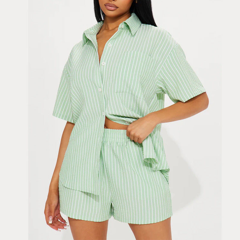 Ensemble 2 pièces été – Short & Chemise oversize fluide | Look tendance 2025
