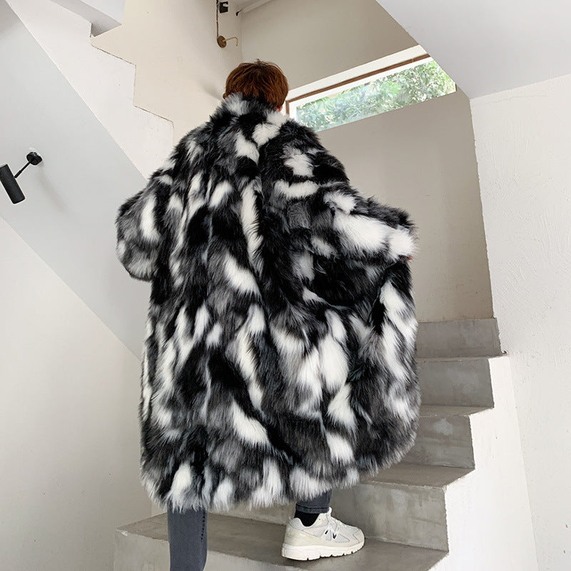 Manteau Long en Fausse Fourrure – Luxe Urbain