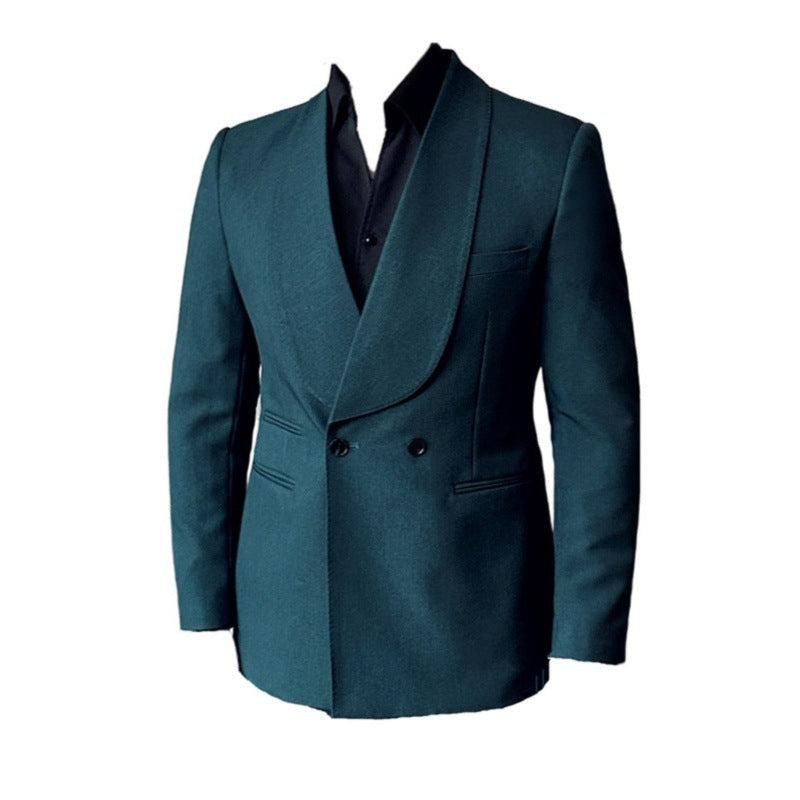 Costume noir croisé col châle – Élégance moderne pour soirées & événements