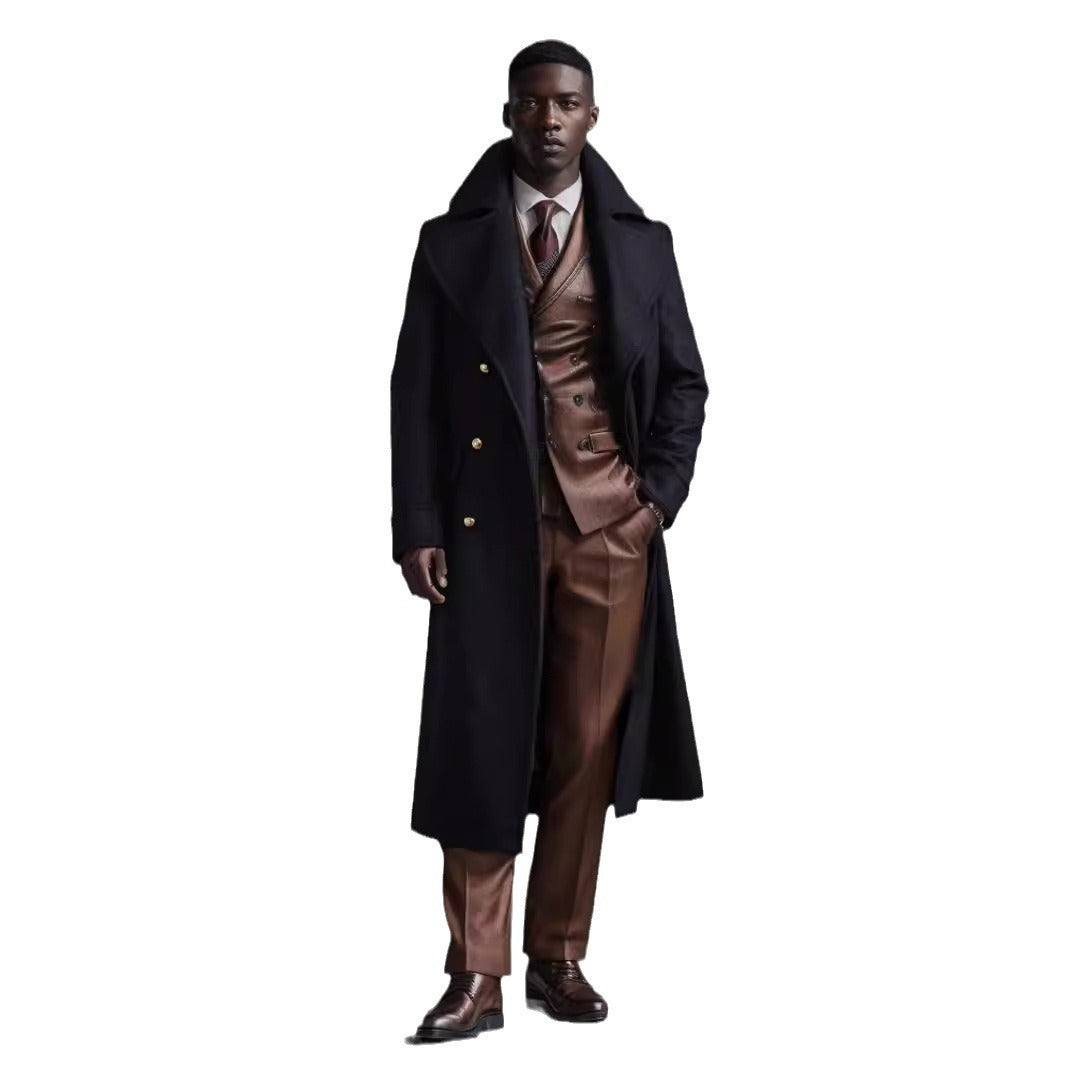 Manteau Long Homme en Laine – Élégance & Charisme Intemporel