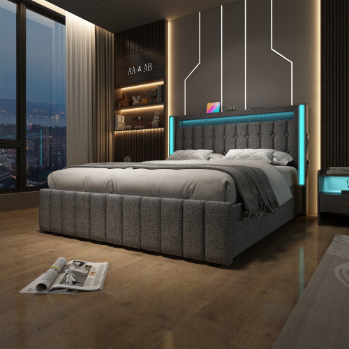 Lit Coffre de Luxe avec Rangement Intégré & Design Moderne