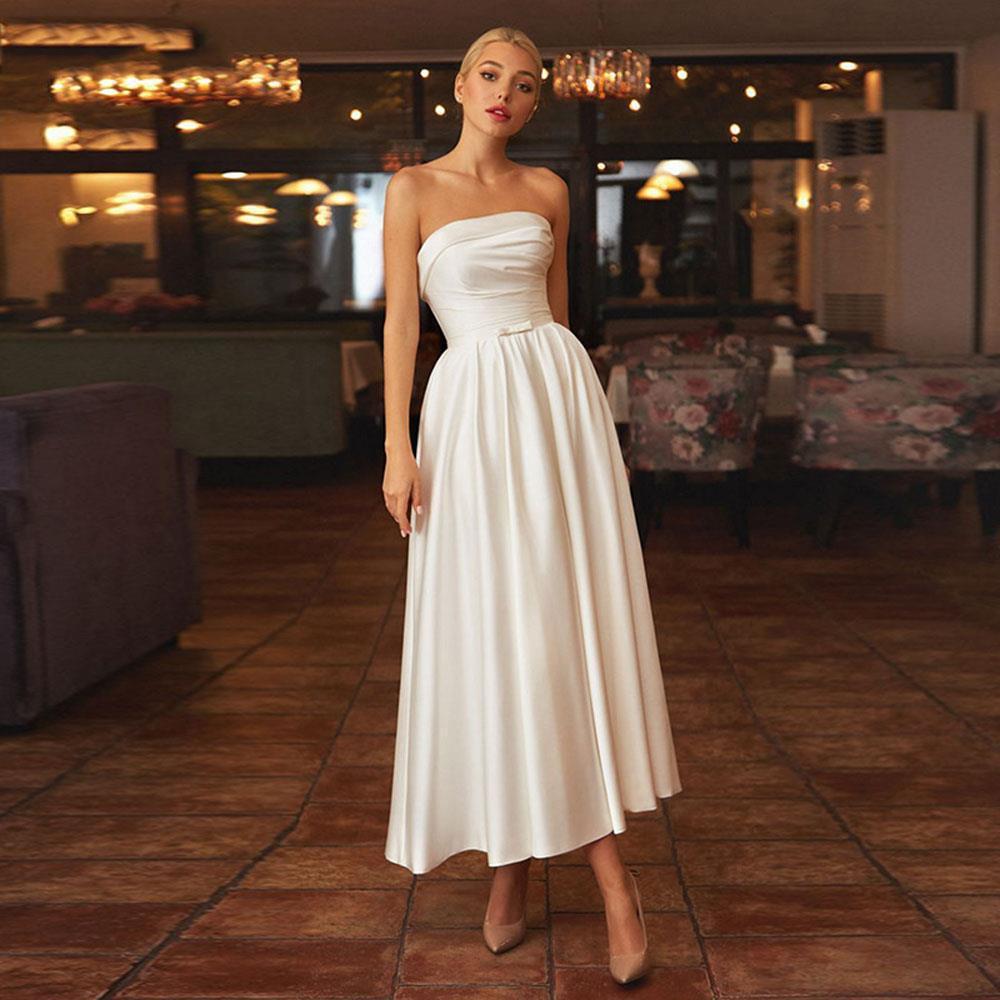 Robe Bustier Longue en Satin – Élégance et Glamour pour Mariage & Soirée ✨