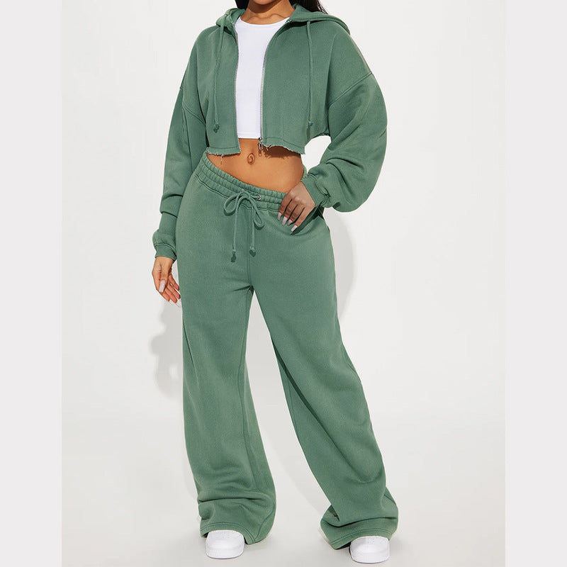 Ensemble Streetwear Chic – Crop Top & Pantalon Large