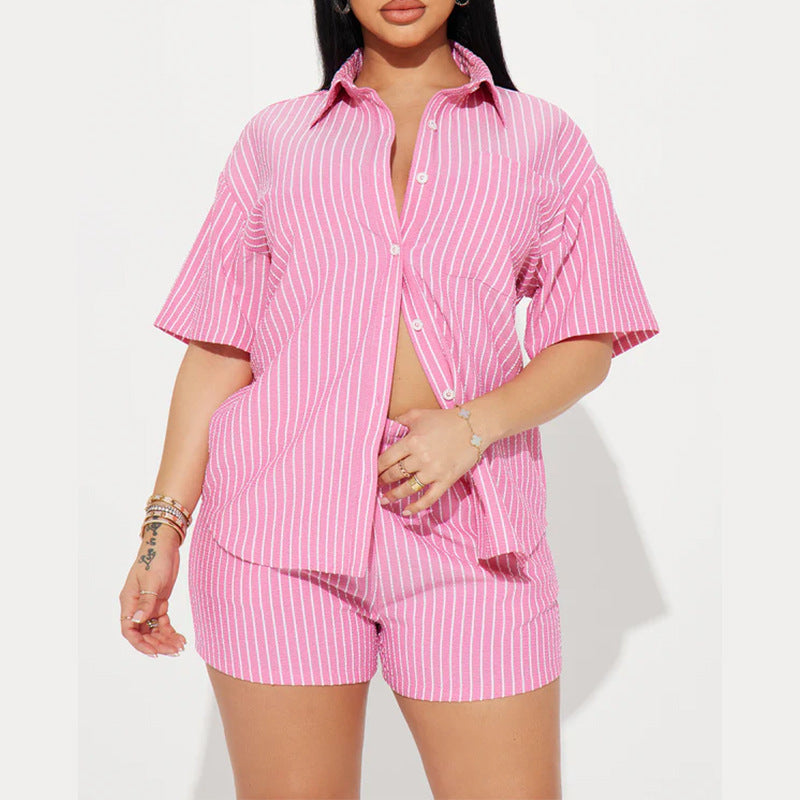 Ensemble 2 pièces été – Short & Chemise oversize fluide | Look tendance 2025