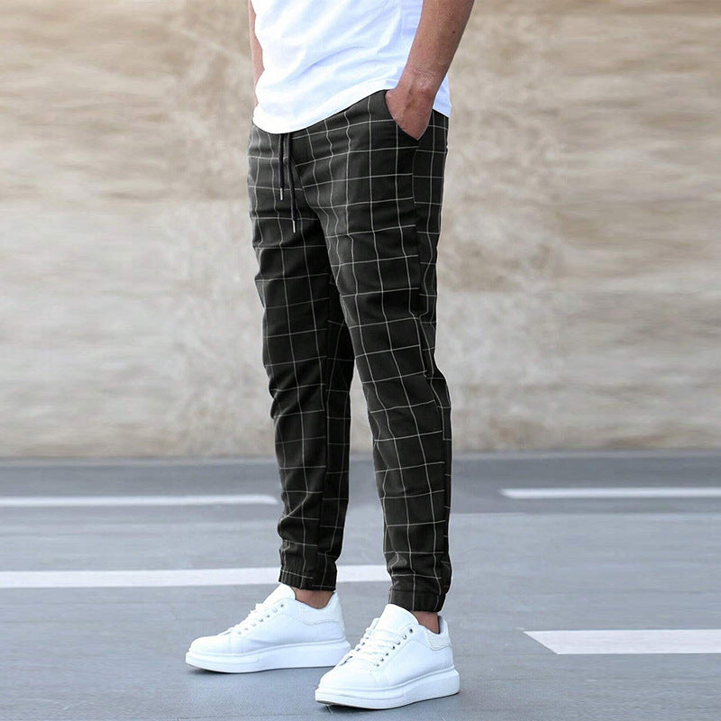 Pantalon Jogger Homme à Carreaux – Décontracté & Tendance, Coupe Slim, Multi-Couleurs
