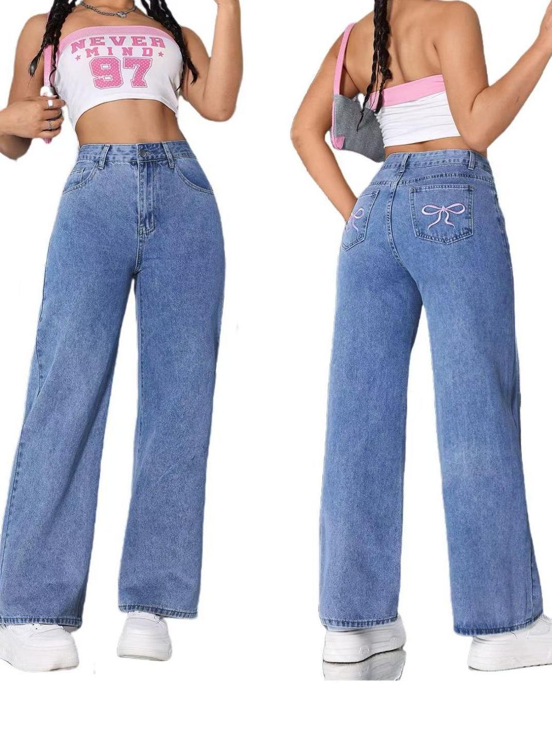 Jean Large Gris Femme – Look Urbain & Décontracté