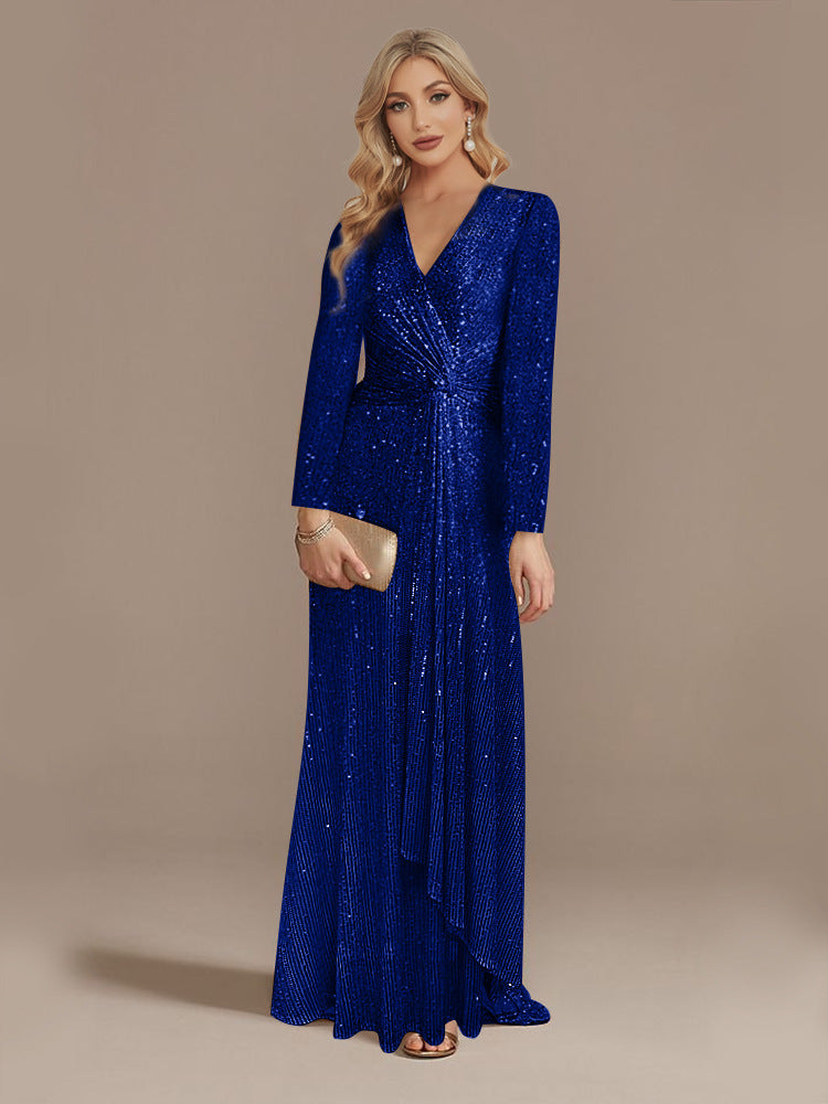 Robe de Soirée Longue à Sequins – Élégance & Glamour
