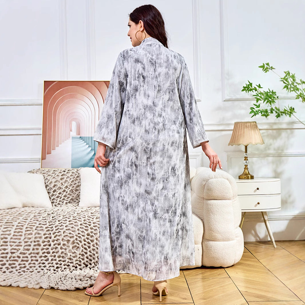 Robe Longue Élégante à Strass – Glamour & Confort