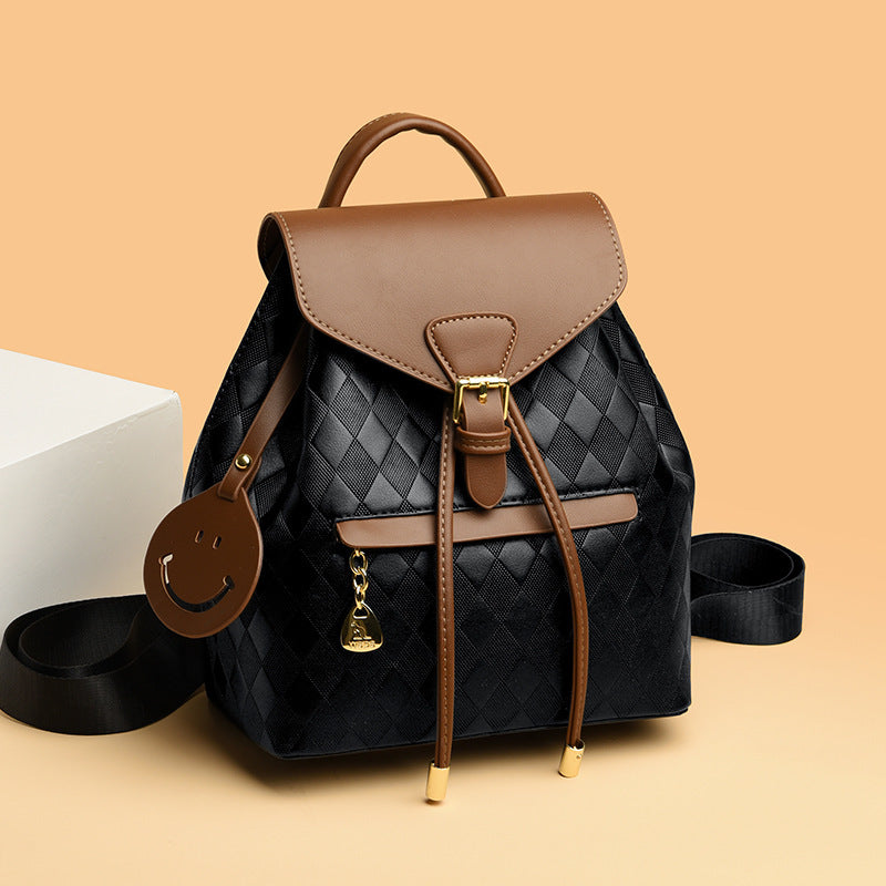 Sac à Dos Femme Élégant – Style Tressé Cuir PU – Multi-Compartiments