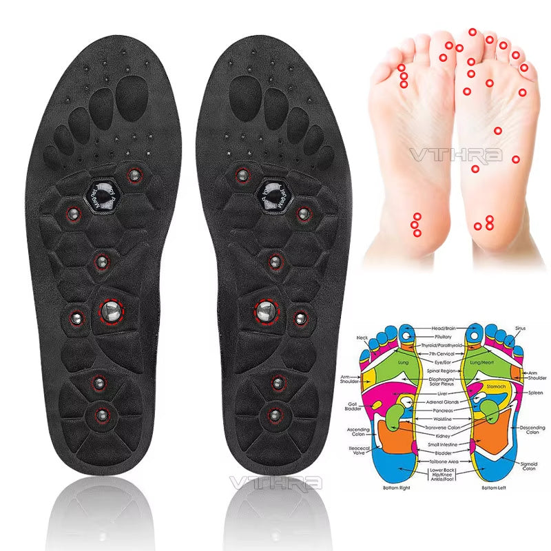 Semelles Magnétiques Réflexologie – Massage Pieds, Circulation Sanguine & Soulagement Douleurs