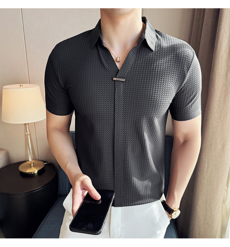 Polo Tissé Homme "Élégance Moderne" – Chic & Confort au Quotidien