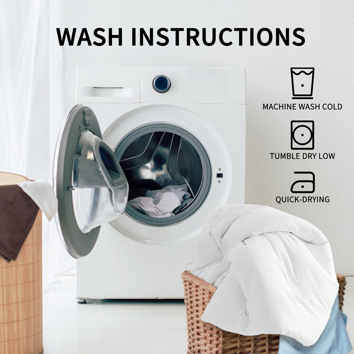 Ensemble de Literie Décoratif Champignons – 3 Pièces (Housse de Couette + 2 Taies d’Oreiller)