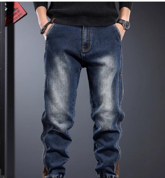 Jean Patchwork Homme – Style Streetwear Décontracté et Tendance