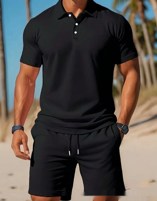 Ensemble Polo + Short Homme – Style Plage & Détente | Look Estival 2025