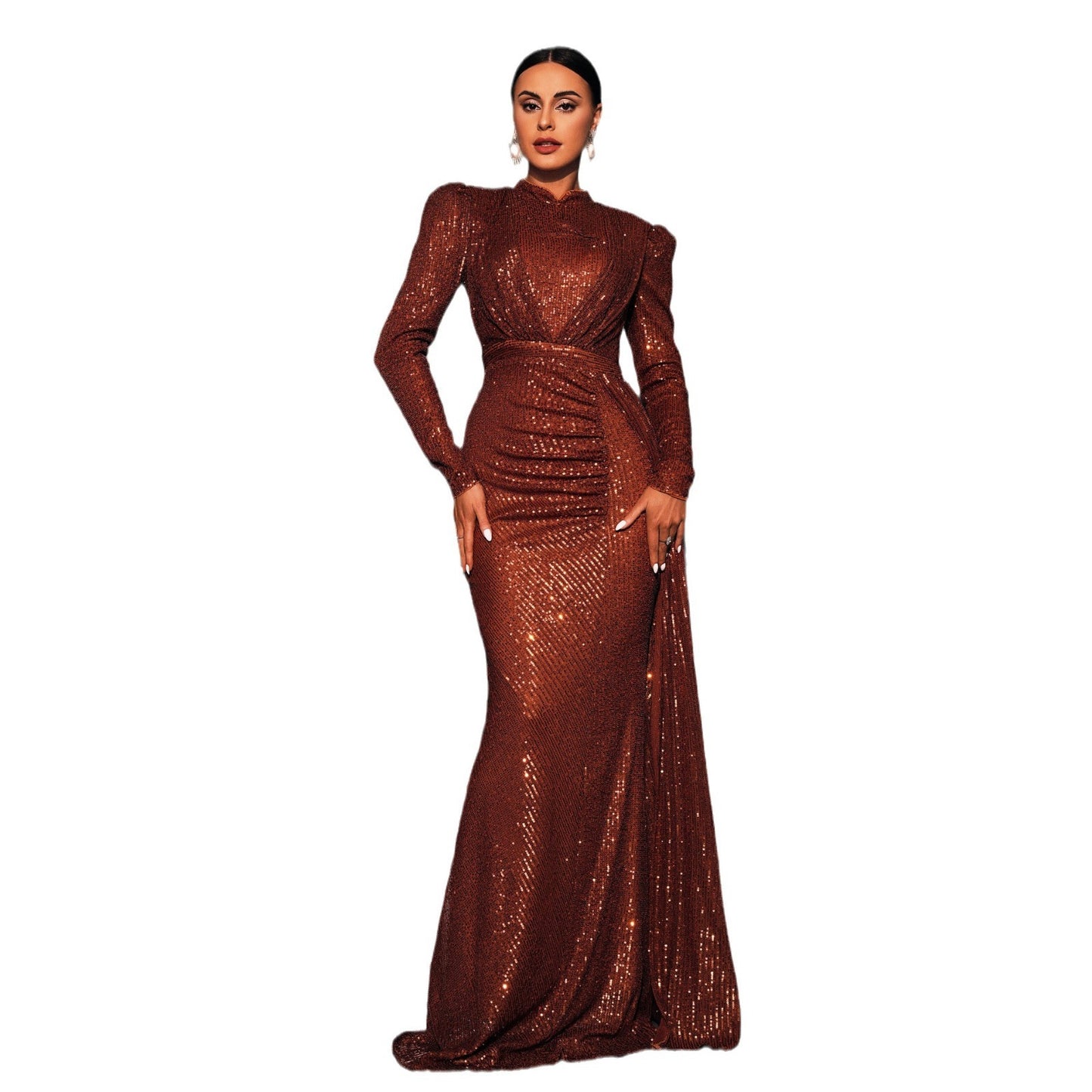 Robe Longue de Soirée à Sequins – Élégance & Glamour Haute Coutures