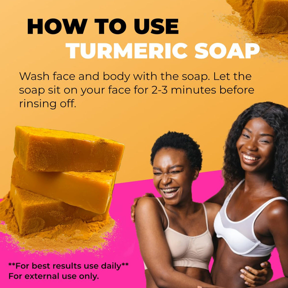 Savon Éclaircissant Curcuma & Acide Kojique – Peau Lumineuse & Unie