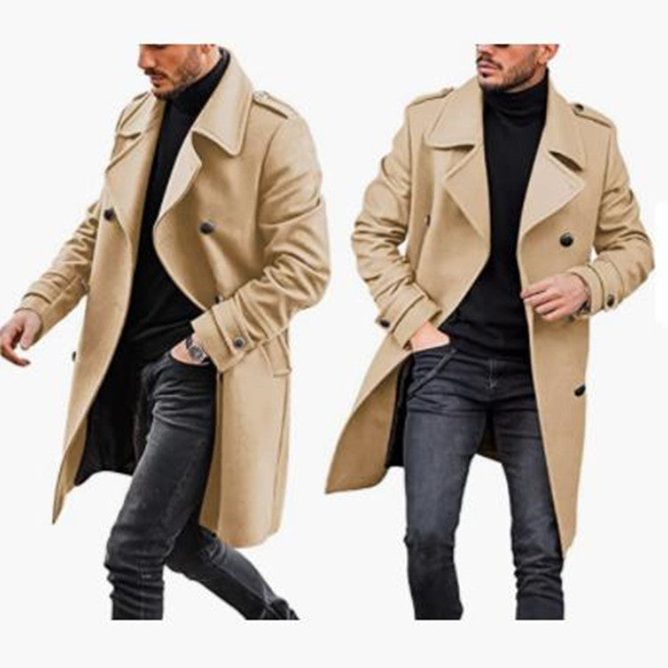 Manteau Long en Laine – Élégance & Chaleur pour Hommes