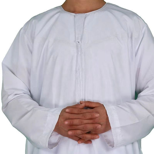 Muslim Ethnic QAMIS BLANC CLASSIQUE – PURETÉ & SIMPLICITÉ