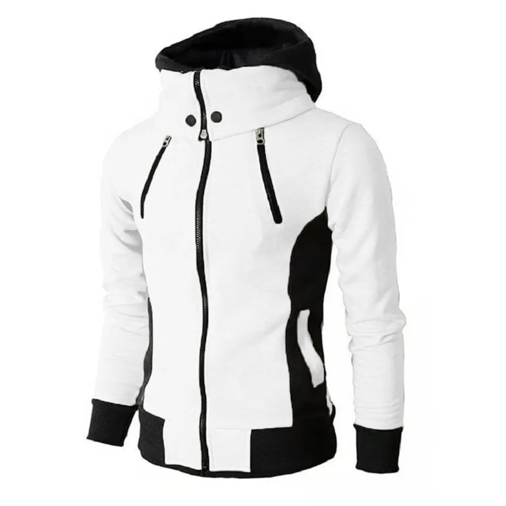 Sweat homme zippé doublé chaud – Hoodie à capuche hiver tendance