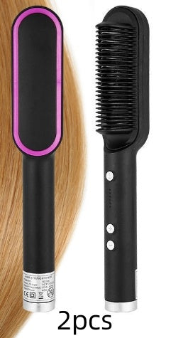 Brosse lissante chauffante professionnelle – Cheveux lisses, brillants & sans frisottis