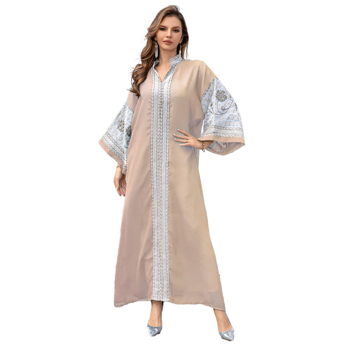 Robe Perlée Ramadan Élégante – Mode Musulmane Chic et Confortable
