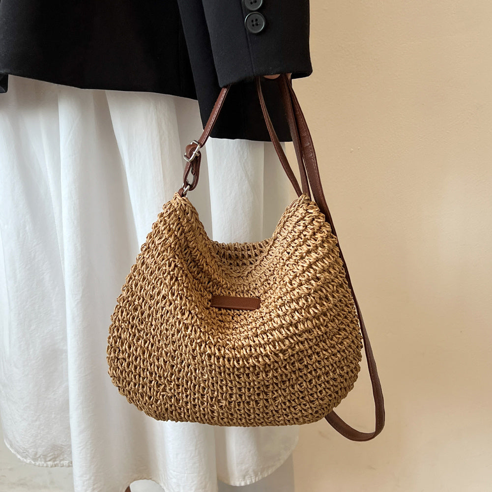 Sac Fourre-Tout Bohème en Paille – Style Plage Chic & Tendance