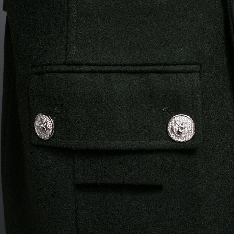 Manteau Long Homme Militaire Élégant