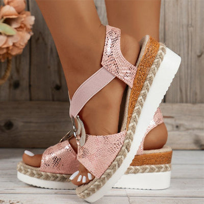 Sandales Compensées Femme – Confort & Élégance