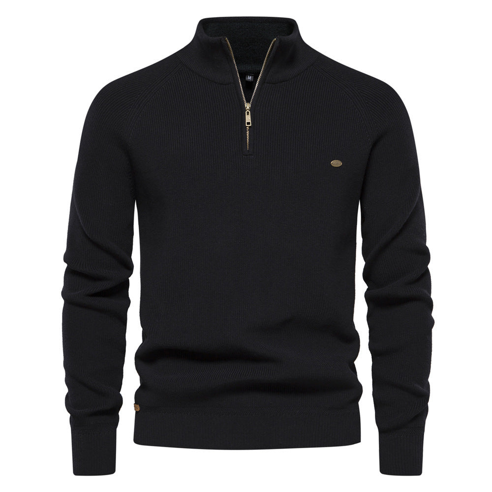 Pull Zippé Col Montant – Style Chic & Confort pour Homme